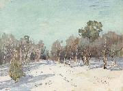 Levitan, Isaak Garden in the snow oil painting